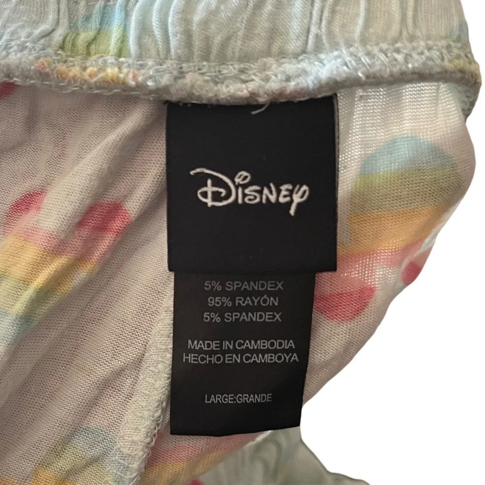 Disney‎ Mickey Mouse Rainbow Pajama Set Womens L/G Top & Shorts Sleepwear - Picture 6 of 9